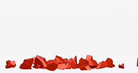 3d render of glass heart broken for healing concept. Stock Footage 218349509