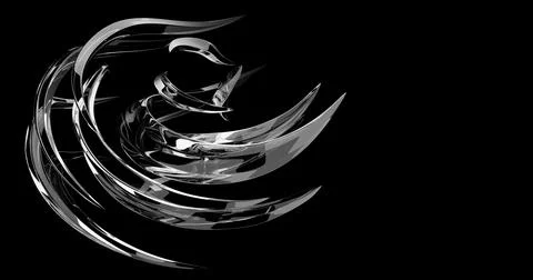 3d render of glass object with dispersion and iridescent effects. Realisitc ligh イラスト素材