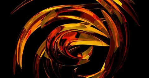 3d render of glass object with dispersion and iridescent effects. Realisitc ligh Stock Illustration