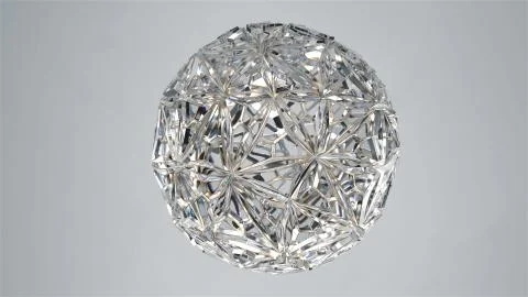 3d render of glass structure. Diamond like reflections and refractions. Beaut Stock Illustration