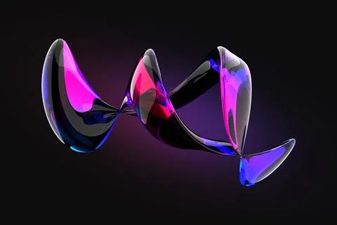 3d Render glasses colorful abstract background Stock Illustration