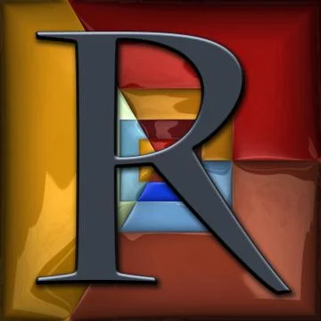 3D render of glossy alphabet letter Stock Illustration