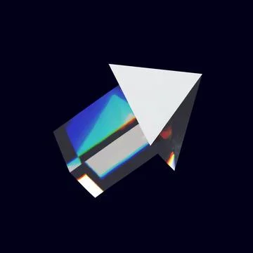 3d render glossy arrow Illustrazione stock