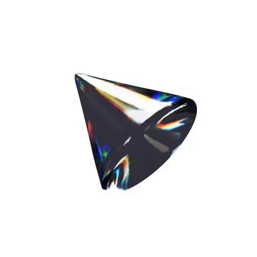 3d render glossy cone Illustrazione stock