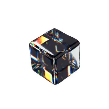 3d render glossy cube 3 Stock Illustration