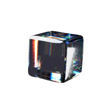 3d render glossy cube Illustrazione stock