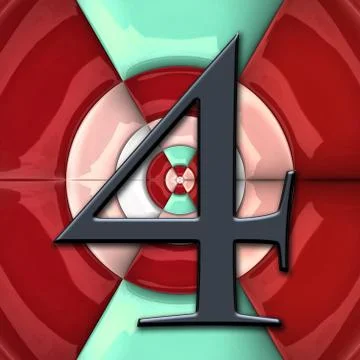 3D render of glossy number Stock Illustration