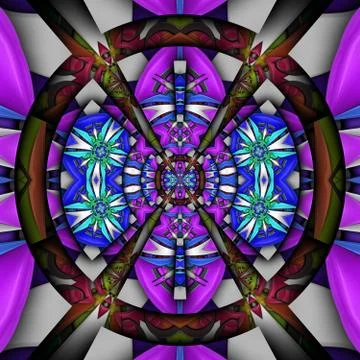 3D render glossy puffs background tile Stock Illustration