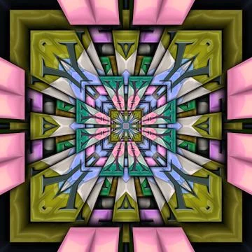 3D render glossy puffs background tile Illustrazione stock