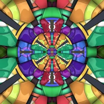 3D render glossy puffs background tile Stock Illustration