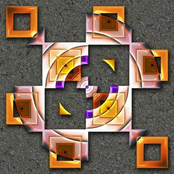 3D Render  glossy puffs creative artwork tile Stock Illustration