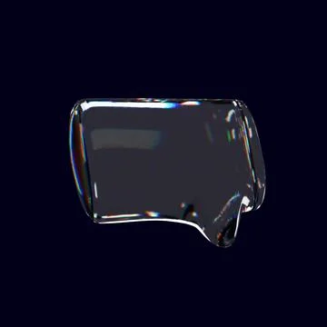 3d render glossy speech bubble Illustrazione stock