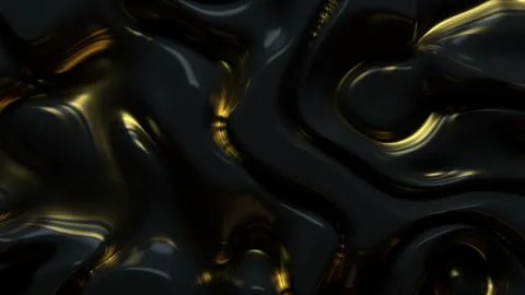 3d render of glossy surface with organic pattern of displacement. Luxury mode Stock Illustration