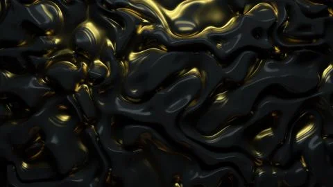 3d render of glossy surface with organic pattern of displacement. Luxury mode Stock Illustration