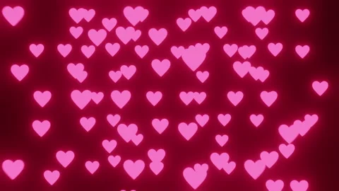 3d render glowing hearts animation Stock Footage 167655491