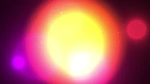 3D render of glowing light burst with colorful flare creating abstract Stock Footage 334446921