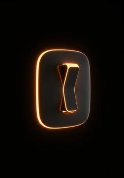 3d render of a glowing light switch on black background (2) イラスト素材