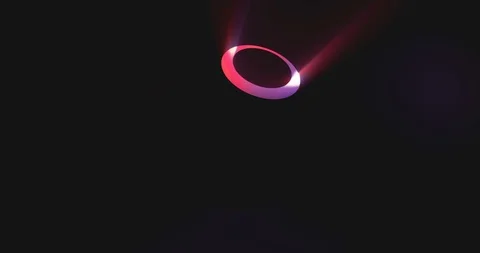 3d render glowing neon light sphere Stock Footage 111039033