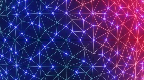 3d render glowing sphere network connections Stock Illustration