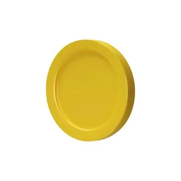 3D render gold coin side view Stock Illustration