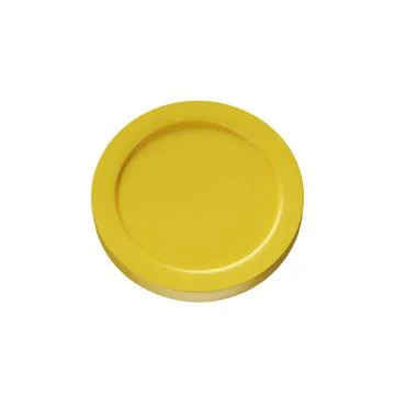 3D render gold coin side view Stock Illustration