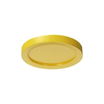 3D render gold coin side view Stock Illustration