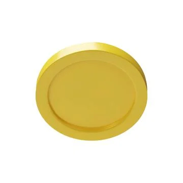 3D render gold coin side view Stock Illustration