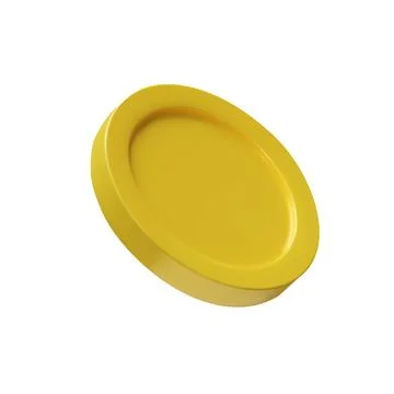 3D render gold coin side view Stock Illustration