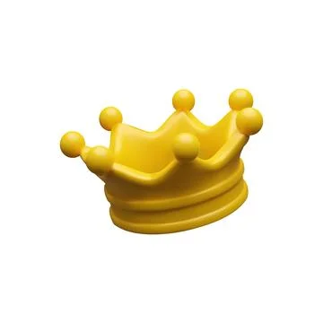 3d render gold crown 3 Stock Illustration