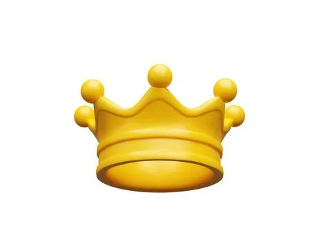 3d render gold crown Stock Illustration