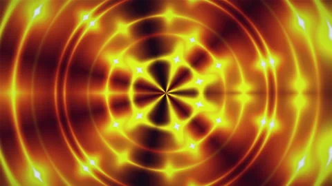 3d render of gold fractal lights with glowing effects. Computer generated Stock Footage 138128348