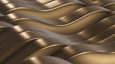 3d render Gold lines fields vj background 스톡 일러스트