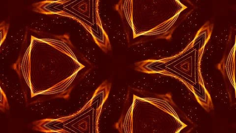 3d render. Gold motion design background with symmetrical pattern. Abstract sci 스톡 일러스트