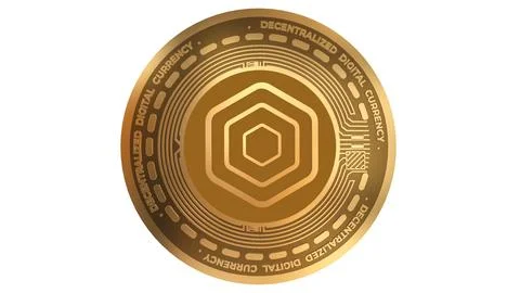 3D Render Golden Akropolis Akro Cryptocurrency Coin Symbol Close up Stock Illustration