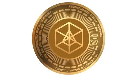 3D Render Golden Arcblock Abt Cryptocurrency Coin Symbol Close up Illustrazione stock