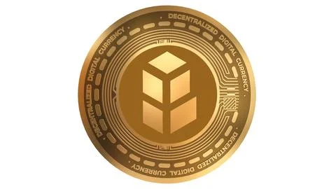 3D Render Golden Bancor Bnt Cryptocurrency Coin Symbol Close up イラスト素材