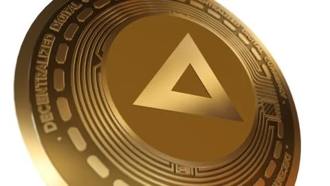 3D Render Golden Basic Attention Token Bat  Cryptocurrency Coin Symbol Close  Stock Illustration