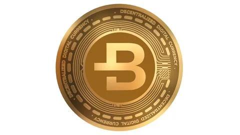 3D Render Golden Bytecoin Bcn Cryptocurrency Coin Symbol Close up イラスト素材