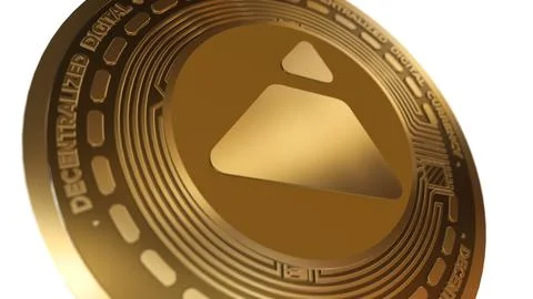 3D Render Golden FEI USD  Cryptocurrency Coin Symbol Close up Stock Illustration