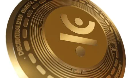 3D Render Golden JUST JST  Cryptocurrency Coin Symbol Close up Stock Illustration