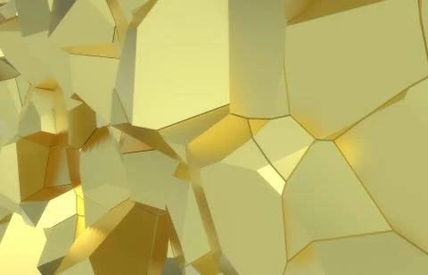 3d render, golden modern shattered wall texture, random clusters digital Stock Illustration