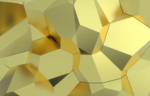 3d render, golden modern shattered wall texture, random clusters digital Stock Illustration