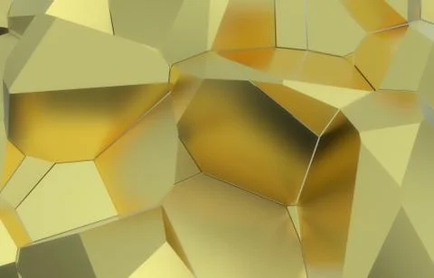 3d render, golden modern shattered wall texture, random clusters digital Stock Illustration
