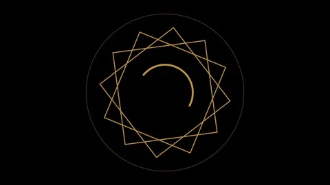 3D render of golden ratio spiral with geometric wireframe creating abstract 動画素材 334115620