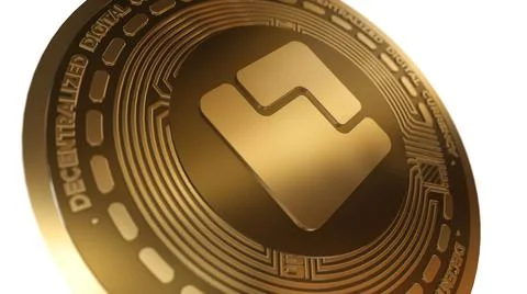 3D Render Golden Waves Cryptocurrency Close up View Stock Illustration