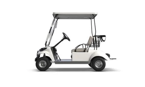 3D render of Golf cart isolated on white background Stock Illustration