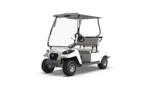 3D render of Golf cart isolated on white background Stock Illustration