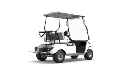 3D render of Golf cart isolated on white background Stock Illustration