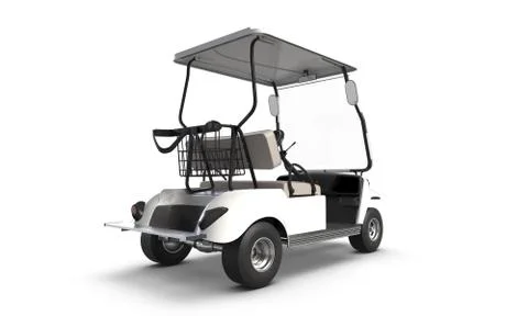 3D render of Golf cart isolated on white background Stock Illustration