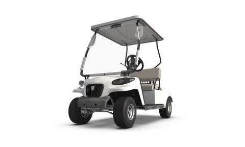3D render of Golf cart isolated on white background Stock Illustration